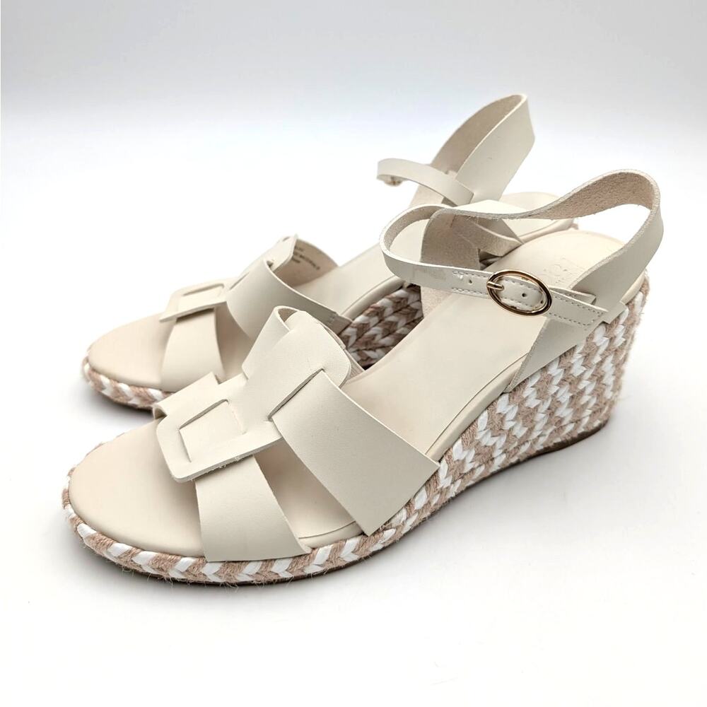 Nordstrom Rack Renata Espadrille Wedge Sandals Women's Cream Size US9M EU39